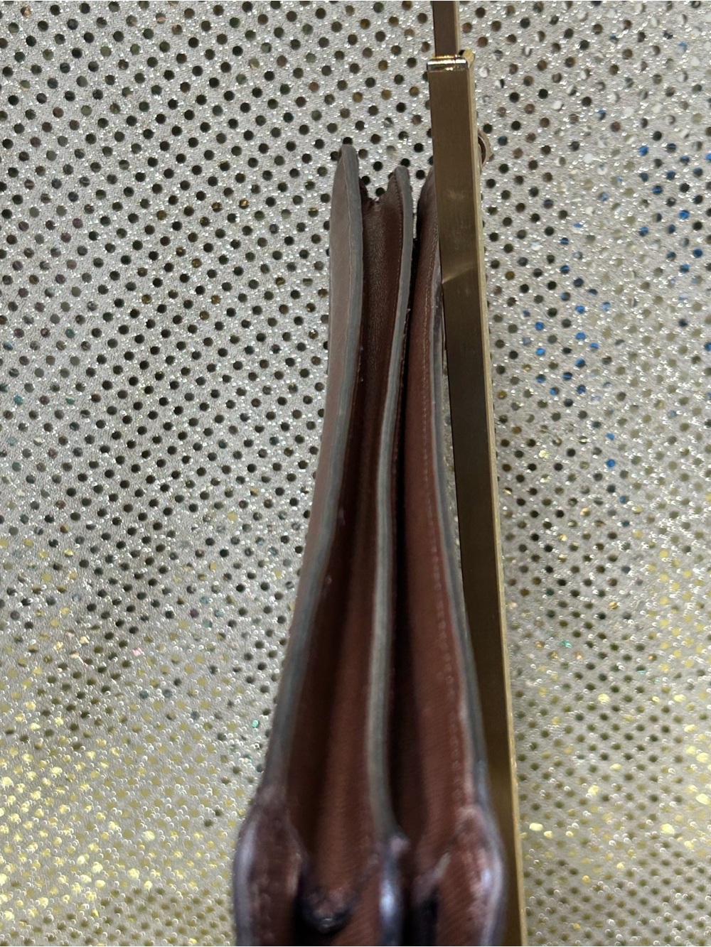 Bally Leather Briefcase in Brown with Gold-Tone Lock Approx. 15 x 10.5 x 2.5 - Picture 5 of 15